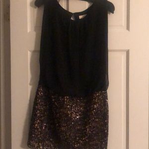 Aidan Mattox designer black dress with sequins